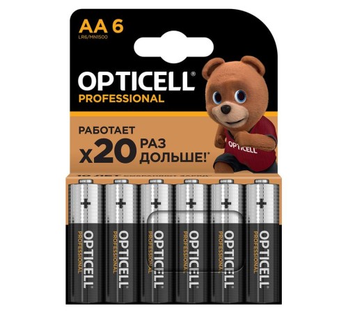 Элемент питания алкалиновый AA/LR6 (блист. 6шт) Professional Opticell 5052003 Элемент питания алкалиновый AA/LR6 (блист. 6шт) Professional Opticell 5052003