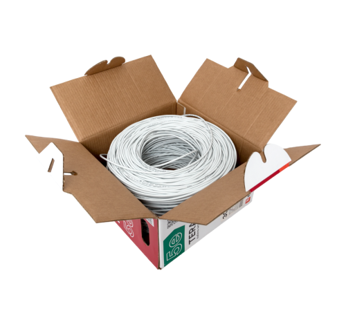 Кабель витая пара U/UTP кат.5E 4 пары solid PVC сер. TERACOM EKF TRC-5EUTP-04PVC-GY-IN3 Кабель витая пара U/UTP кат.5E 4 пары solid PVC сер. TERACOM EKF TRC-5EUTP-04PVC-GY-IN3