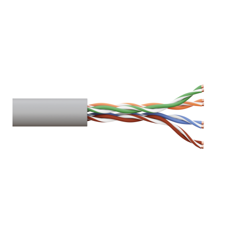 Кабель витая пара U/UTP кат.5E 4 пары solid PVC сер. TERACOM EKF TRC-5EUTP-04PVC-GY-IN3 Кабель витая пара U/UTP кат.5E 4 пары solid PVC сер. TERACOM EKF TRC-5EUTP-04PVC-GY-IN3
