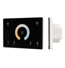Панель Sens SMART-P81-MIX Black (230В 4 зоны 2.4G) (IP20 пластик) Arlight 028401