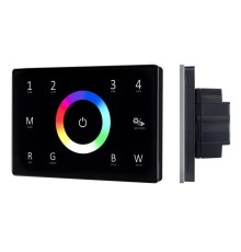 Панель Sens SMART-P85-RGBW Black 230В 4 зоны 2.4G IP20 пластик Arlight 028405